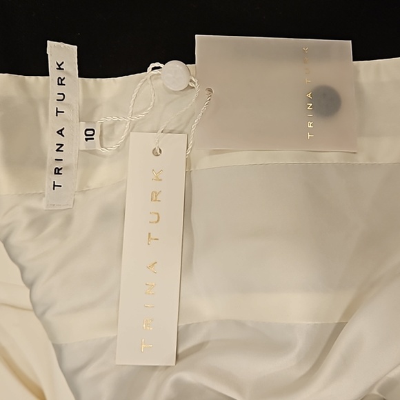 💕TRINA TURK💕 Mira Jacket ~ Luxe Drape Winter White/Black 10 NWT - Picture 12 of 14